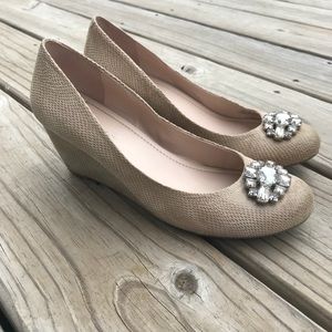 BCBG embellished wedge heel